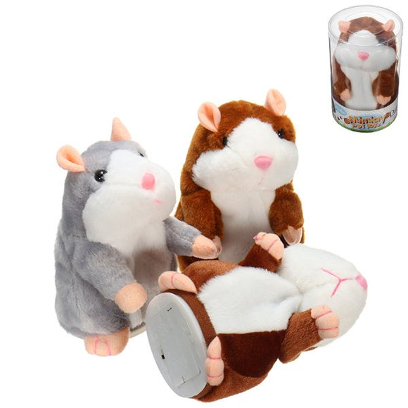 Mimicry Talking Hamster Pet 15cm Christmas Gift Plush Toy Cute Speak Sound Record Hamster Stuffed Animal Toys