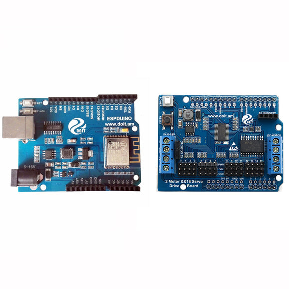 ESPduino Development Board Compatible With WiFi For Control 2 Channel Motor + 16 Channel Servo Expansion Board