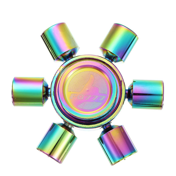 Colorful Pistons Six-Spinner Fidget Hand Spinner ADHD Autism Reduce Stress Focus Attention Toys