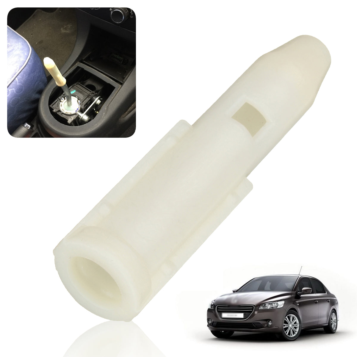 Gear Shift Knob Sleeve Adapter Lever White for Peugeot 106 206 307