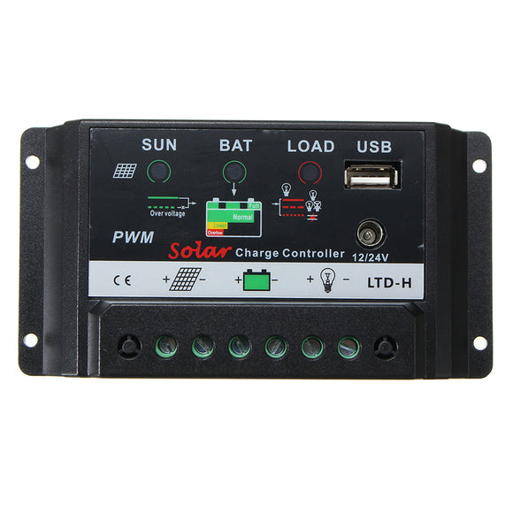 30A 12V USB PWM PV Solar Charge Controller Solar Panel Battery RV Boat Regulator