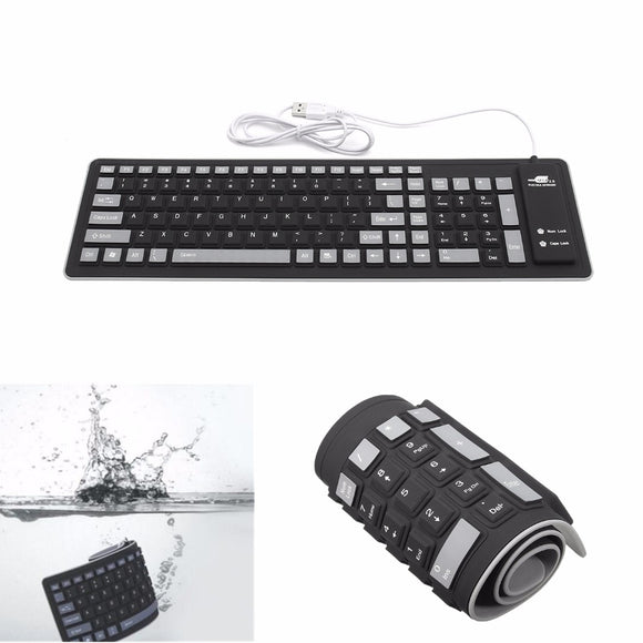 Portable Flexible Waterproof Soft Silicone Keyboard 103 Keys Foldable Numeric Keypad For Mac Android Laptop PC