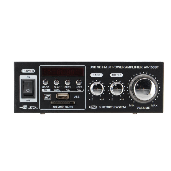 220V 200+200W Hi-Fi Stereo Power Amplifier Booster Digital Radio MP3/WMA Player