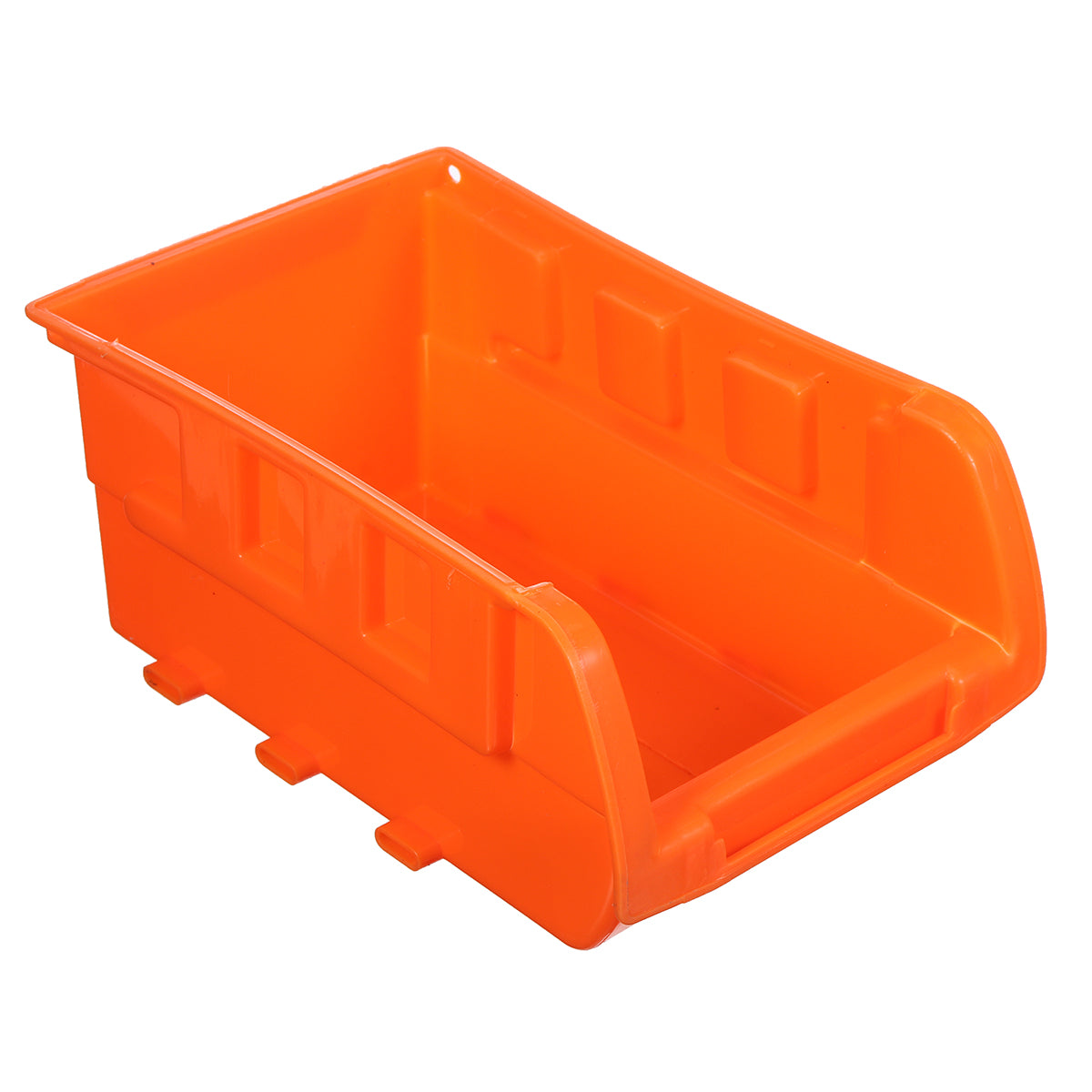 8Pcs Wall Mount Plastic Bins Storage Box Garage Tools Small Parts Orga