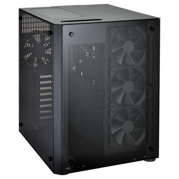 Lian-li PC-o8WX all black - 2x full-sized tempered glass panels ( side + front )