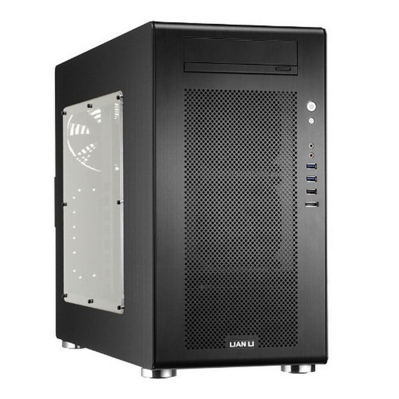Lian-li pc-V700WX , with Windowed side panel , all Black with black interior , mini-tower ( 400x210x496mm ) for ATX