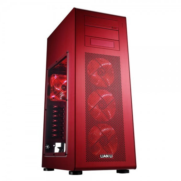 Lian-li pc-X900 , midi tower , Red , Windowed side panel , No psu