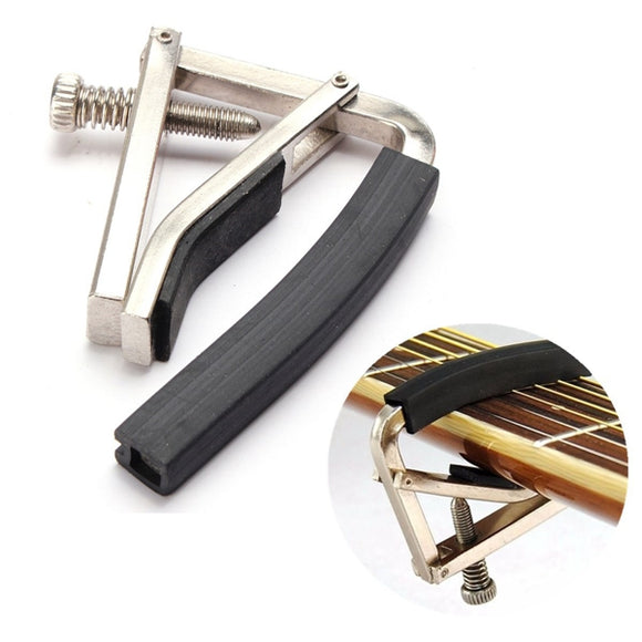 Trigger Quick Change Key Clamp Capo For Acoustic Electric Classic Guitar Silver
