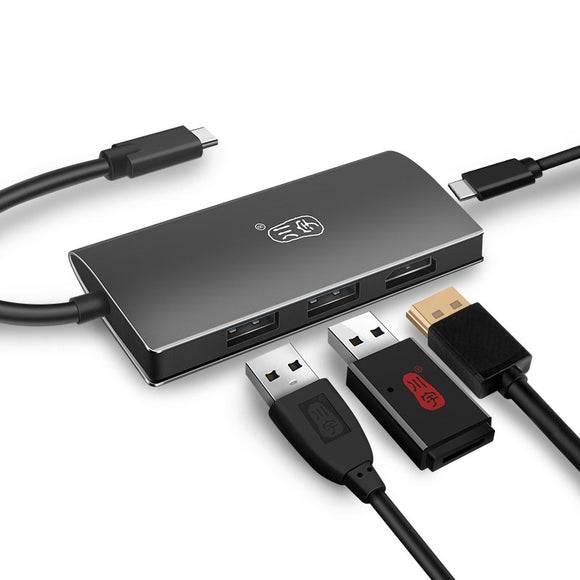 Kawau H331 Type-C to 2-Port USB 3.0 USB-C PD 3.0 Charge 4K Display Hub