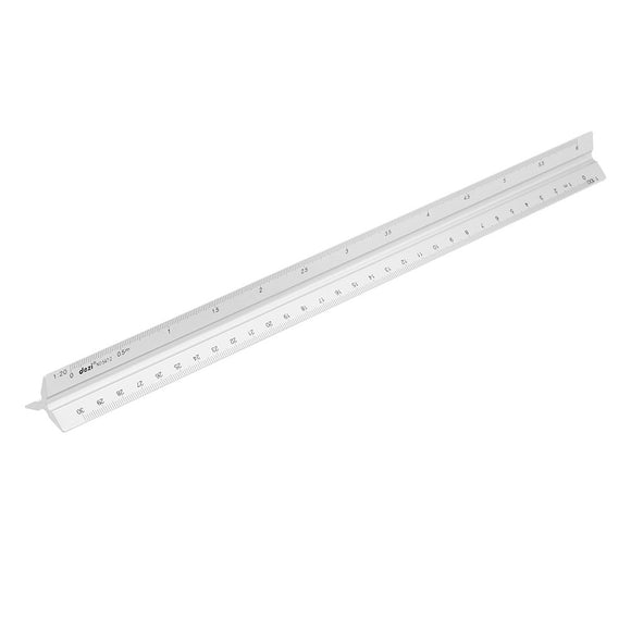 Drillpro 30cm Aluminum Alloy Triangular Scale Ruler Design Drawing And Decorations Straight Ruler
