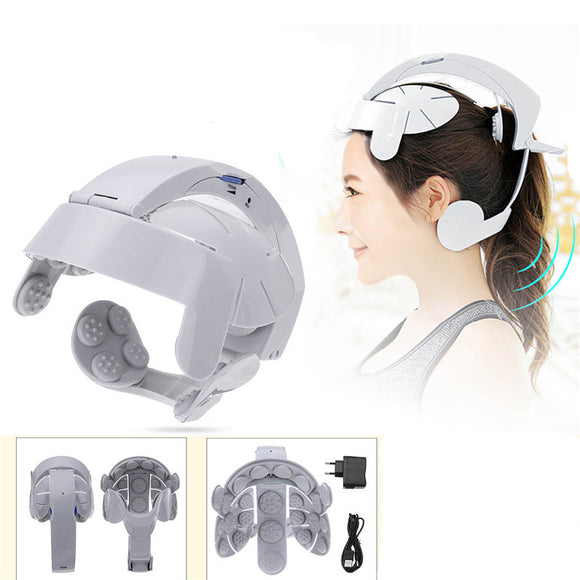 Head Vibration Easy-brain Massager Electric Head Massager Relax Acupuncture Points Stress Release Machine Fitness