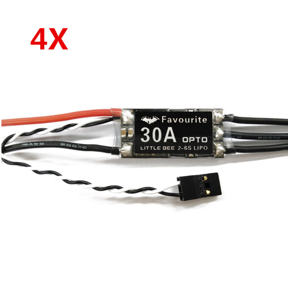 4X FVT LittleBee 30A ESC 2-6S BLHeli Supports OneShot125 For RC Drone FPV Racing Multi Rotor