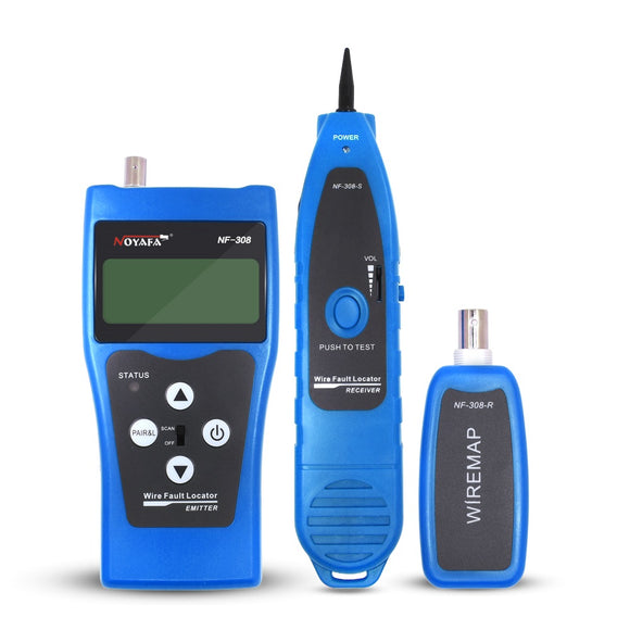 Network Cable Tester LCD NF-308 Wire Fault Locator LAN Network Coacial BNC USB RJ45 RJ11