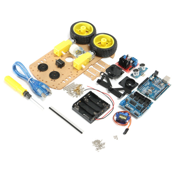 Geekcreit DIY L298N 2WD Ultrasonic Smart Tracking Moteur Robot Car Kit For Arduino