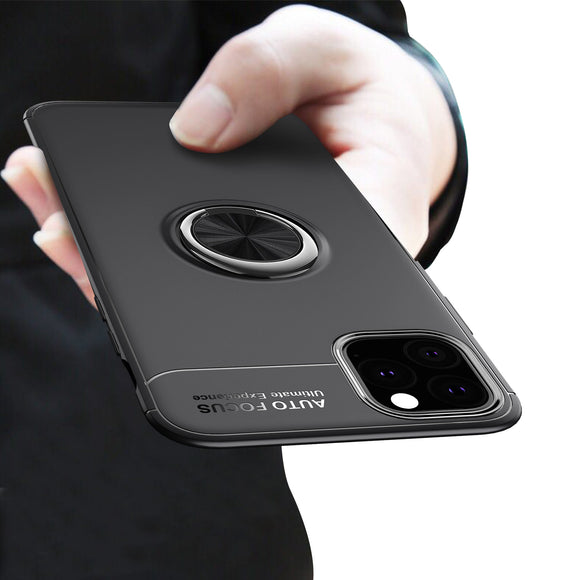 Bakeey 360 Rotating Magnetic Ring Holder Soft Silicone Shockproof Protective Case for iPhone 11 Pro Max 6.5 inch