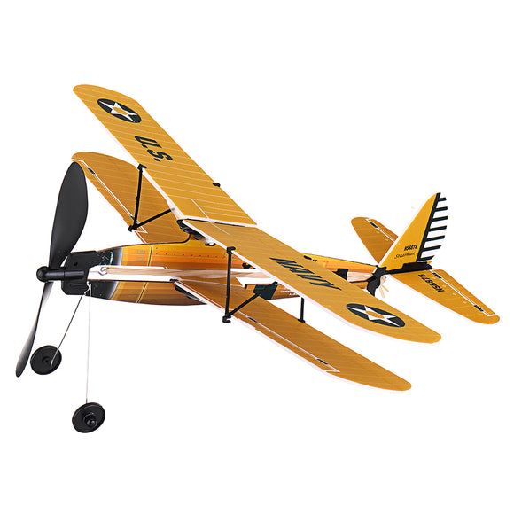 STEM ZT Model 18 Inches STEARMAN Rubber Band Powered Aircraft Model Plane Toy