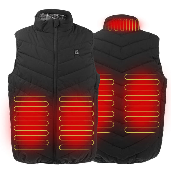 S-5XL Size Electric 3 Gear USB Heated Vest Men Women Fast Heating Jacket Control