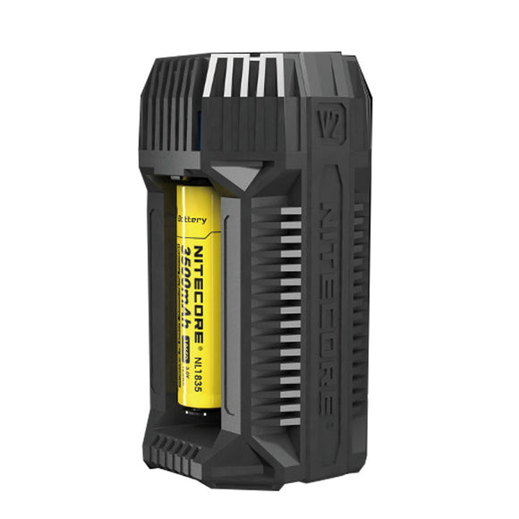 Nitecore V2 6A USB Output In-Car Speedy Smart Battery Charger with 12V Adapter 2Slots 18650 26650 AA
