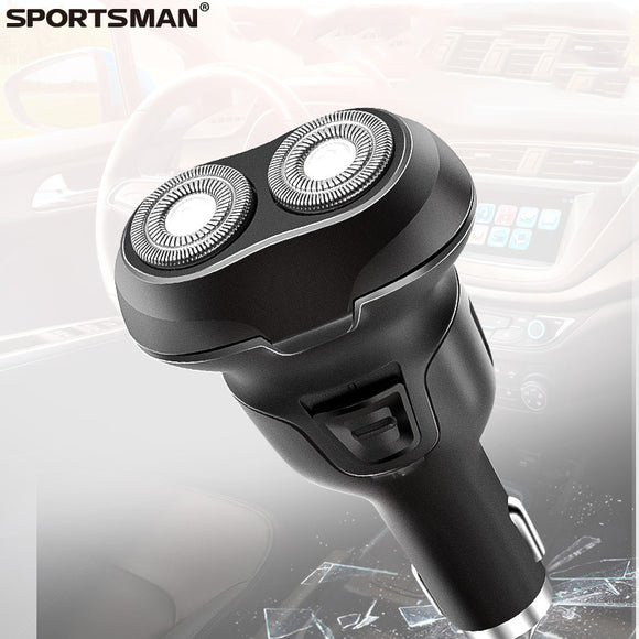 Sportsman Car Charger Electric Razor Rotatable Electric Shaver Vehicle-mounted Safety Hammer Men
