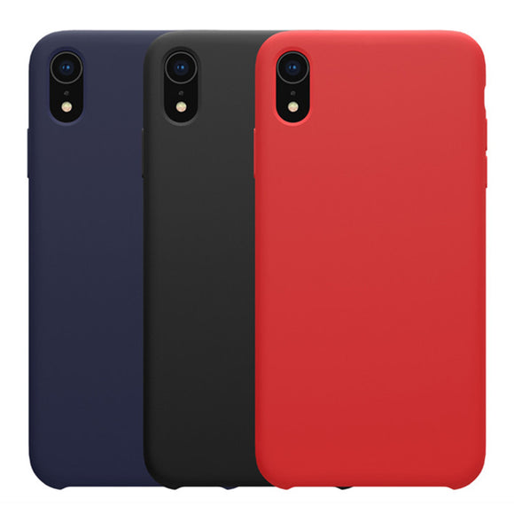 NILLKIN Smooth Shockproof Liquid Silicone Rubber Back Cover Protective Case for iPhone XR