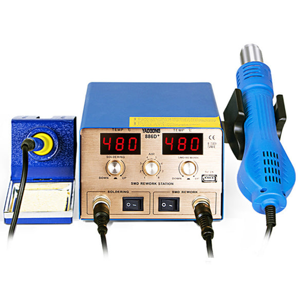YAOGONG 886D Demolition Chip Repair Cyclone Stand Soldering Station Soldering Electric Iron