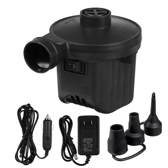 12V DC Electric Air Pump Air Mattress Pump Quick-Fill Inflator Deflator Air Blower For Inflatable Couch Pool Floats Bed Boat Toy