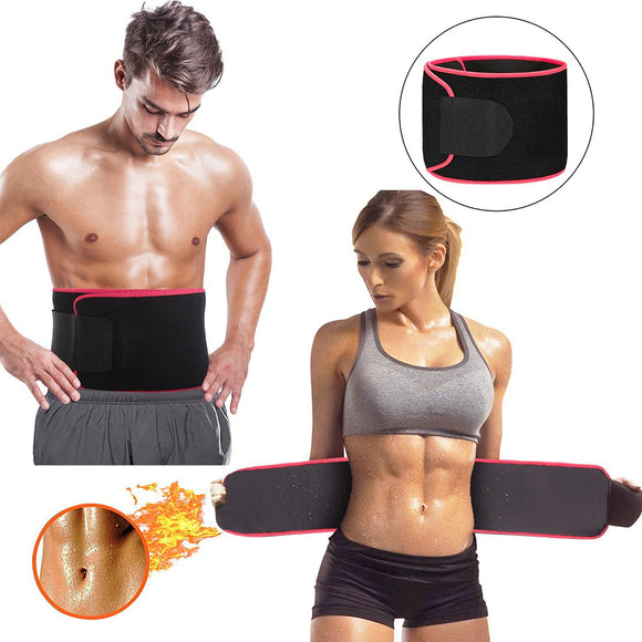 Adjustable Waist Trimmer Waist Trainer Premium Sweat Belt Stomache Fat Burner Slimming Body Low Back Lumbar Support with Sauna Suit Effect for Men Women