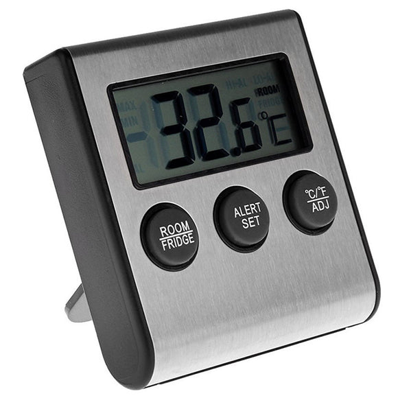 Digital Refrigerator Freezer Thermometer Alarm High Low Temperature Lcd Display