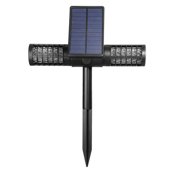 Solar Panel Powered IP65 UV Mosquito Dispeller Insect Zapper Killer Trap LED Garden Lamp Light