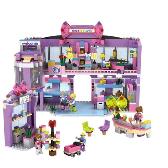 COGO Girl Series 14511 Shopping Mall 810 Pcs Building Block Sets Bricks Toys Best Gift for Girls