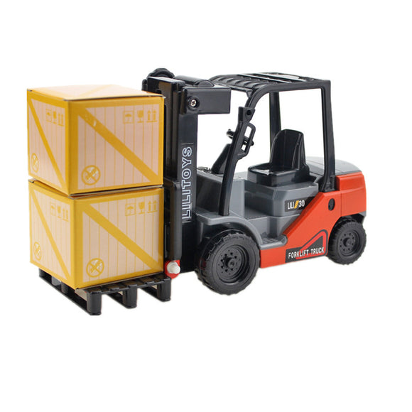 Small Internal Combustion Lifting Forklift Truck Car Model Toys For Children