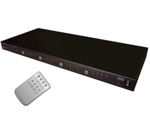 Aavara PM4X4A  - 4 signals to 4 displays 1080p HDMi matrix switch/spliter ( for audio + video ) with remote control + RS232 control