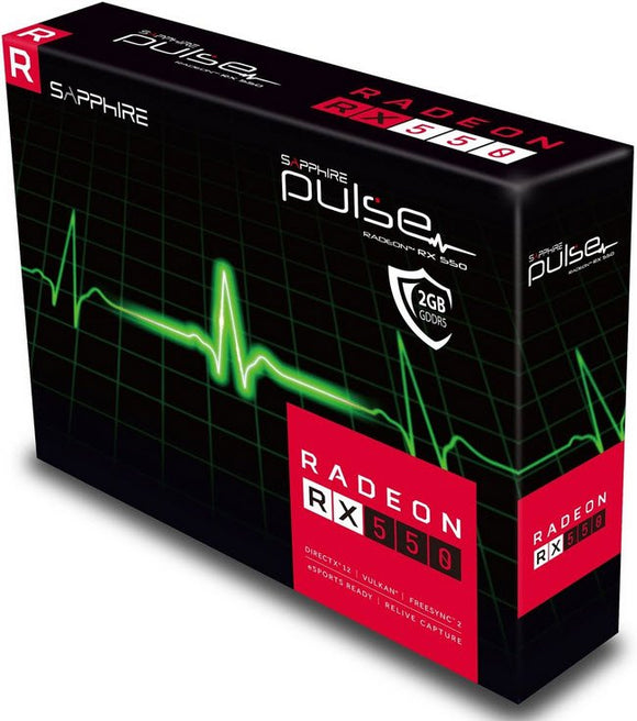 Sapphire rX-550 - Pulse edition - 2Gb edition - with fuse protection + black polymer cap + FRTC (frame rate target control)