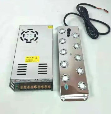 Ultrasonic Atomizer Industrial Humidifier DC 48V 7000mL/H 10 Head Ultrasonic Mist Maker Fogger With 220V Power Supply