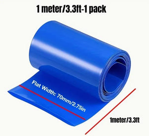 1pc 1Meter Durable Pvc Heat Shrinkable Tubing Sleeve -3.3FT Length Ideal for Battery Insulation & Electronic Component Protection