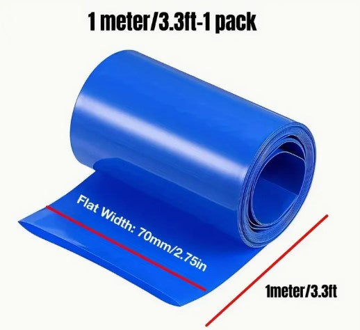 1pc 1Meter Durable Pvc Heat Shrinkable Tubing Sleeve -3.3FT Length Ideal for Battery Insulation & Electronic Component Protection