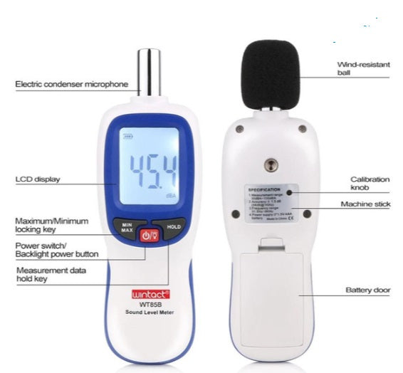 Wintact WT85B Sound Level Meter Digital Decibel Meter