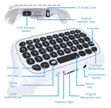 Wireless Keyboard for Xbox Series X/S Controller 2.4Ghz Mini Keyboard Gaming Chatpad with Audio/Headset Jack for Xbox One/S
