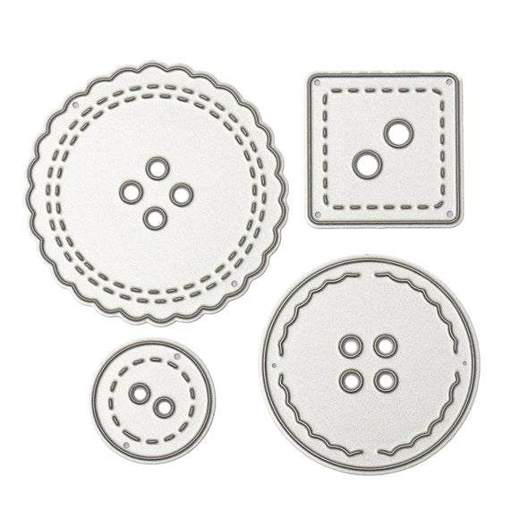 Button Pattern Set Scrapbooking DIY Album Card Paper Diary Craft Maker Metal Cutting Die