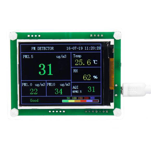 PM2.5 TFT Color Screen LCD Air Quality Tester Detector Digital Air Particulates Measure Meter Tester Monitor