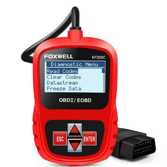 FOXWELL NT200C Engine Code Reader Sensor Freeze Frame OBDII Car Diagnostic Scanner