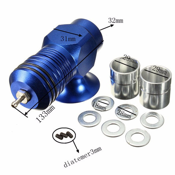 Blow Off Valve Bov Turbocharger 30 Psi Of Boost Blue Type H-Rfl Aluminum