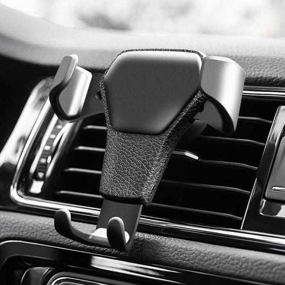 ABS Car Phone Holder Air Vent Outlet Stand Gravity Linkage Clip Mount for iPhone/Samsung/Xiaomi