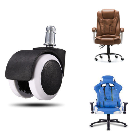 5Pcs 2 Inch Universal Office Home Chair Rubber Caster Wheels Floor Funiture Replacement