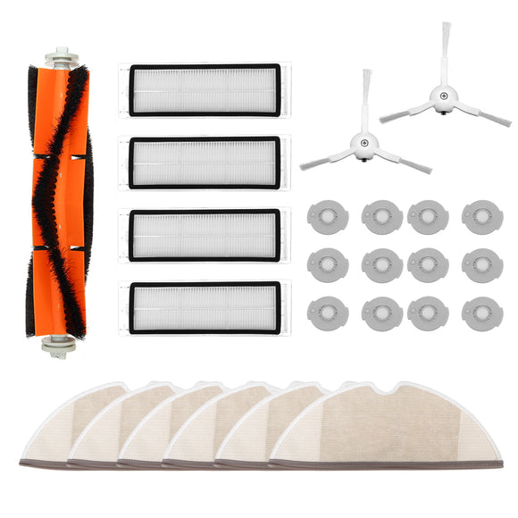 25pcs Replacement Set Filter Side Brush For Xiaomi Roborock MI S50 S51 S55 S5 Vacuum Cleaner Washable