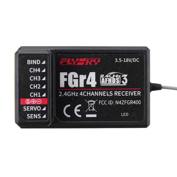 Flysky FS-GR4 2.4Ghz 4CH AFHDS Receiver for FS-NB4+FS-TR4 FS-FG4 Transmitter