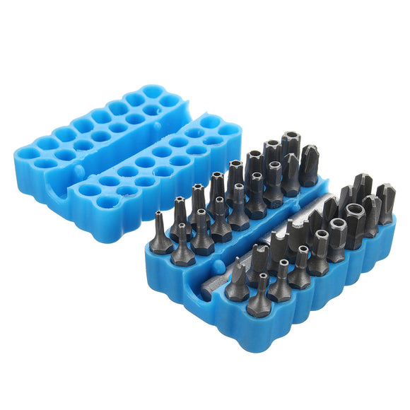 33pcs Security Tamper Proof Torx Hex Star Bit Set Magnetic Holder Screwdriver Bits