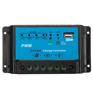 30A 12V 24V PWM Solar Panel Charge Intelligent Controller Auto Battery Regulator