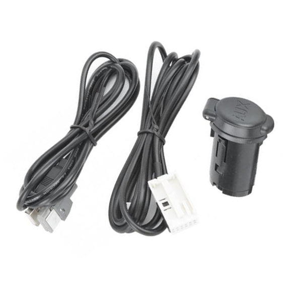 1 Metre Suitable ForPeugeot 206/207/307i AUX+USB plug Audio Input Cable Car Modification Supplies