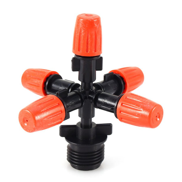 1/2 Five Outlets Spraying Nozzle Garden Balcony Greenhouse Misting Atomizing adjustable Sprinkler